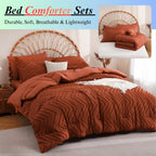5/7pcs Pintuck Bed In A Bag Comforter Sets, Pinch Pleat Complete Bedding Sets with Comforter, Sheets & Pillowcases, Queen/King Size, All Season