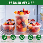 24-Pack 32oz Deli Containers with Lids - BPA-Free Leakproof Stackable Food Storage, Microwave Dishwasher Freezer Safe, Meal Prep & Takeout Containers | Nuvia Haven