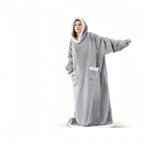 Wearable Blanket Hoodie – Oversized Giant Flannel Hooded Blanket Jacket for Women & Men | Ultra Soft, Warm, with Pocket | 5 Colors