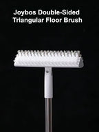 180 Rotating Multi-Purpose Cleaning Brush Long Handle Double-Sided Stiff Bristles Floor Scrubber for Bathroom Kitchen Patio Tile Shower Outdoor