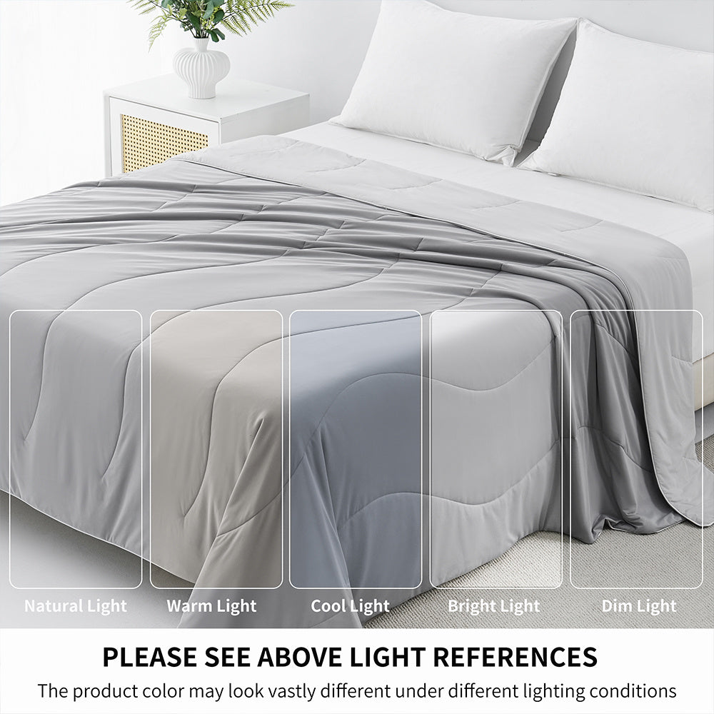 Cooling Blanket for Hot Sleepers – Breathable Lightweight Bedspread with Cooling Technology | All-Season, Machine Washable | Twin, Queen & King | White, Grey, Beige, Light Blue, Navy Blue