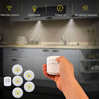 LED Night Lights Set of 5 Wireless Remote Controlled Magnetic Adhesive Wall Mount Puck Lights for Hallway Bathroom Bedroom Kitchen Cabinet Stairs Home Decor Indoor Color Changing