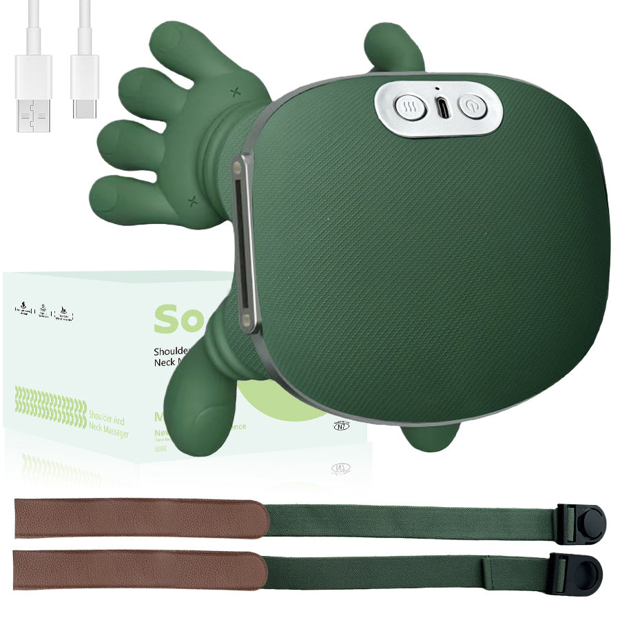 Electric Neck Back Shoulder Massager with Type-C Charging, 3-Speed Deep Tissue Relief, Handheld Percussion Body Massager for Home Use