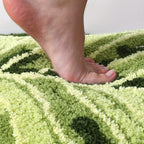 Leaf Print Thick Plush Bathroom Mat – Anti-Slip, Machine Washable & Water Absorbent Bath Rug for Shower, Bathtub & Sink | 24”x31.5”