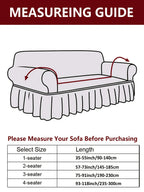 Seersucker Sofa Cover All-In-One Stretch Slipcover – Elastic Band Polyester Spandex Machine Washable Couch Protector for Armchair Loveseat 1 2 3 4 Seater Solid Color