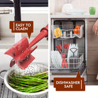 3-Piece Handheld Mixing Spatula & Chopper Set – Break-Resistant, Heat-Resistant Non-Stick Blend & Chop Tool – Potato Masher, Salad Chopper & Food Grinder – Kitchen Essentials