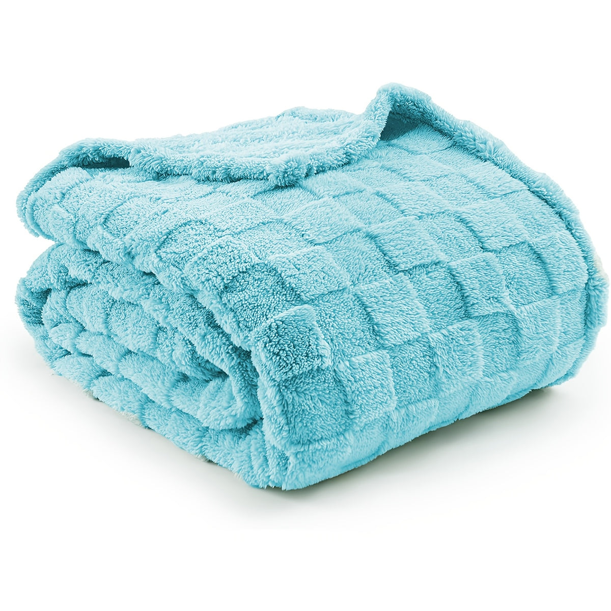 Checkered Fleece Throw Blanket Ultra Soft Cozy Shaggy Jacquard for Couch Bed Bedroom All Season Machine Washable Twin Full Queen