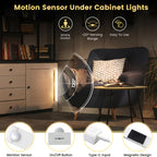 6-Pack Smart LED Motion Sensor Cabinet Light – USB Rechargeable, 3 Modes, Night Light for Bedroom, Stairs, Kitchen & Closet