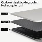Adjustable Metal Pull-Out Rack Organizer for Microwave - Countertop Shelf for Air Fryer, Oven and Rice Cooker with Hanging Shelf and Drawer Storage - Space-Saving Coffee Station Kitchen Appliance Stand