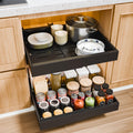 Sliding Cabinet Organizer Set of 4 – Carbon Steel Pull-Out Drawer Baskets with Expandable No-Drill Rolling Shelves for Kitchen Cabinet, Under-Sink Storage, Pantry & Refrigerator Shelf Organizer