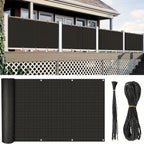 Balcony Privacy Net 3x16ft Fence Cover Mesh Shade Net Windproof Sun Shade Outdoor Screen for Patio Fence Backyard Porch 9 Colors