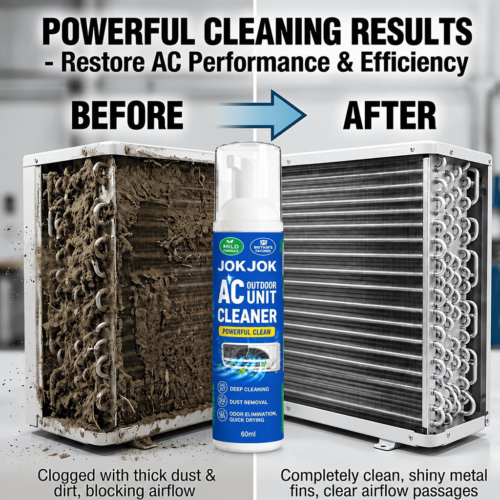 HVAC Coil Cleaner Spray for Indoor & Outdoor AC Units – Removes Dirt Buildup from Evaporator & Condenser Coils, Vents & Cooling Systems, Improves Airflow Efficiency, Easy Home HVAC Maintenance 60ml