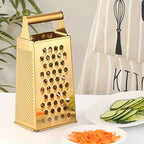 4-in-1 Mandoline Vegetable Slicer Stainless Steel – Manual Food Slicer with Anti-Slip Handle for Home Kitchen, Julienne, Dice & Grate