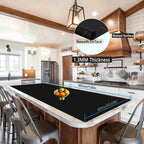 Silicone Kitchen Counter Mat Extra Large, Nonslip Heat Resistant Countertop Protector, Nonstick Waterproof Craft Mat & Table Placemat, Multi-Size in Gray, Black & Translucent