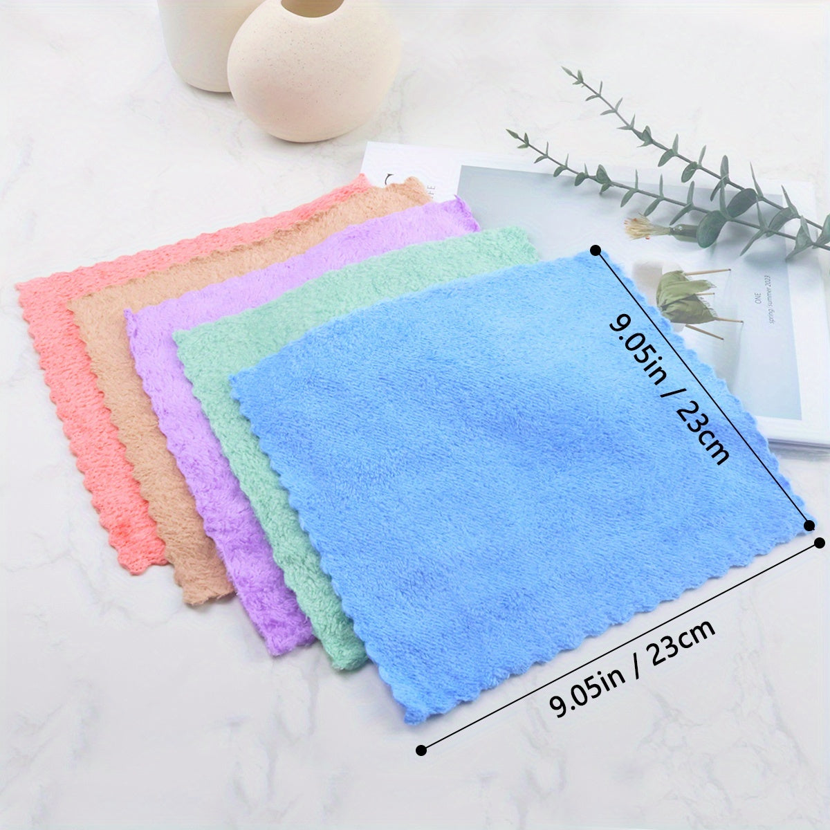 Microfiber Towel Set Bulk 40 Piece – Ultra Soft Coral Fleece Quick-Dry Absorbent Hand Face Towels for Home Bathroom, Skin-Friendly Cleaning Wipes
