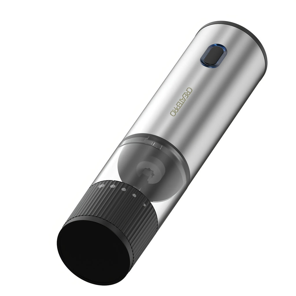 Electric Salt and Pepper Grinder Rechargeable USB – Adjustable Coarseness Automatic Pepper Mill, Stainless Steel with Lithium Battery for Home Kitchen, BBQ & Dining Table, 1pc or 2pcs Set