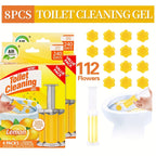 Toilet Bowl Gel Stamps 4 or 8 Pack 56–112 Count with Dispenser – 6 Fragrances Bathroom Cleaning Gel Stamp Prevents Limescale & Toilet Ring Fresh Flower Scent Air Freshener