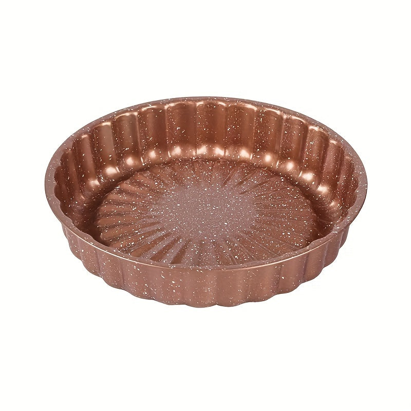 Round Non-Stick Cake Mold for Birthday & Layer Cakes – Easy Release Circular Baking Pan, Reusable Home Bakeware for Sponge, Chiffon & Cheesecake, Available in Golden & Deep Gray