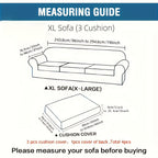 Grid Pattern Elastic Sofa Cover – Anti-Slip Full Coverage Stretchable Sofa Protector Machine Washable Classic Design for Living Room Bedroom Office