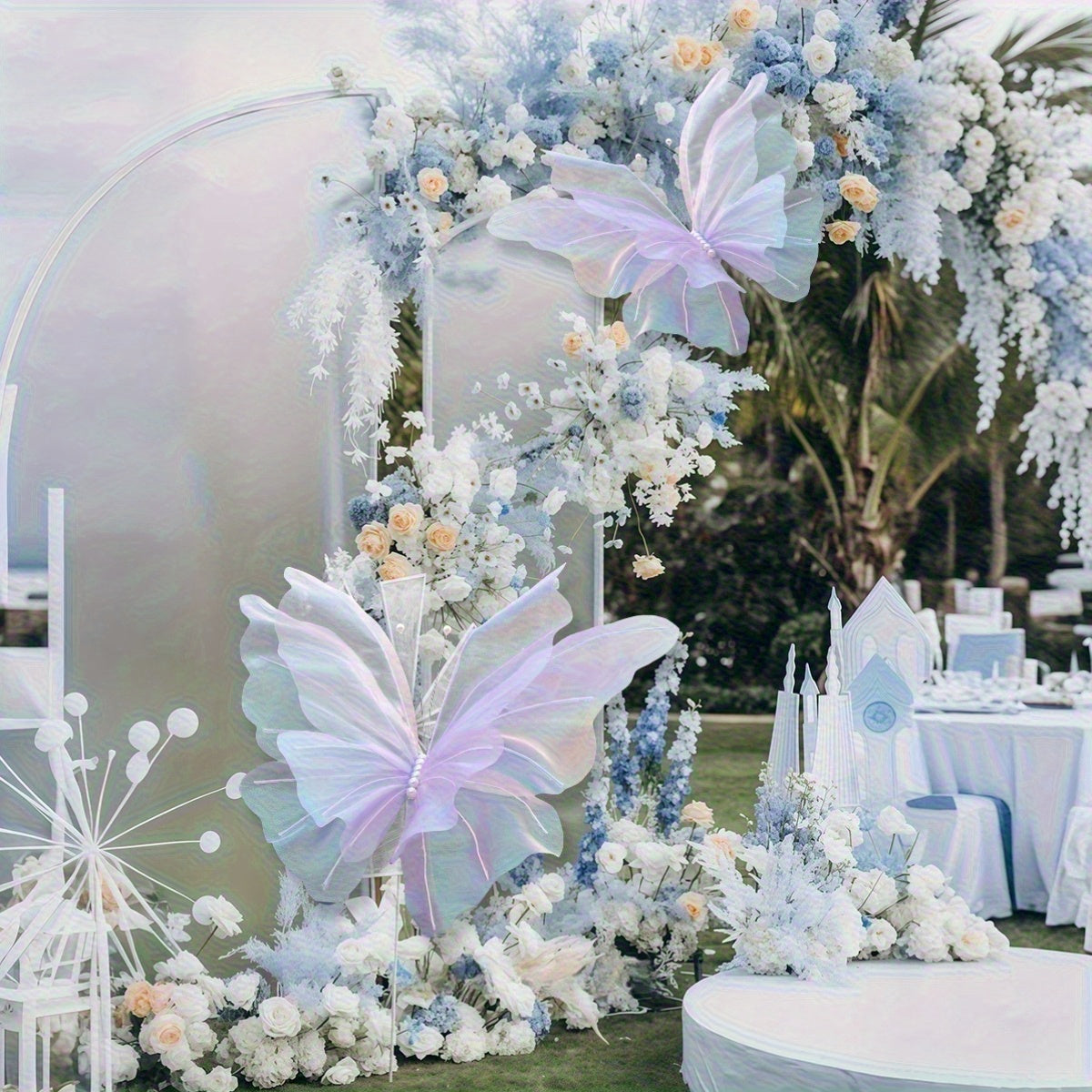 3D Butterfly Wall Decorations 3pcs Large 50cm Artificial Butterfly Party Decor for Baby Shower Wedding Birthday Home Bedroom Nursery Supplies – Set of 3