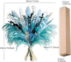 50-Piece Pampas Grass & Dried Flower Bouquet Set – Boho Reed Feather Mix for Wedding Decor, Living Room Arrangement & Nordic Photo Props