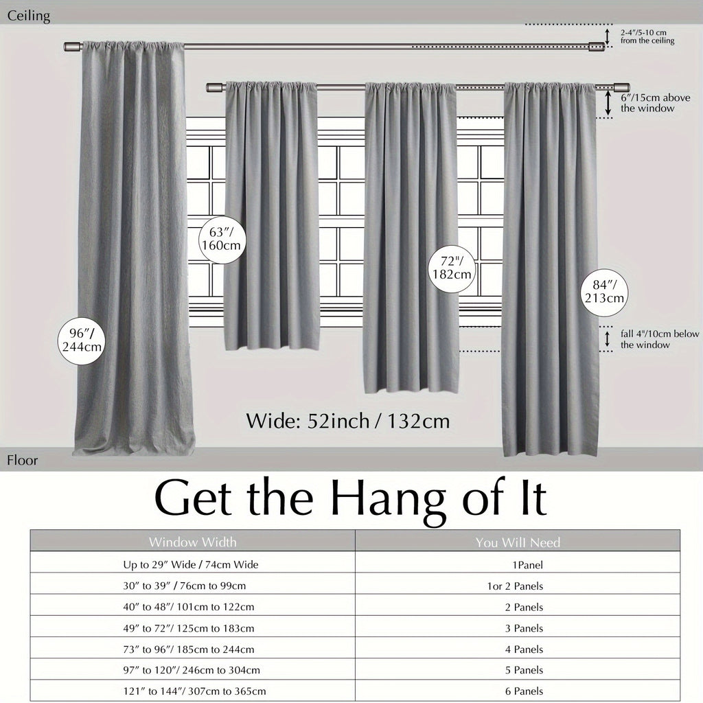 Room Darkening Curtains 2 Panels Triple Weave for Bedroom & Living Room – Thermal Insulated, Noise Reducing, Rod Pocket Solid Color Drapes