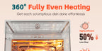 32-Quart 20-in-1 Air Fryer Oven & Toaster Oven Combo, 1800W, 360° Hot Air Circulation, 12 Cooking Modes, Clear Door, 13" Pizza Pan & 7 Accessories — Fits 13-lb Turkey, 86–450°F, Black