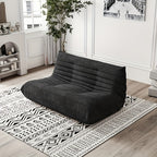 Caterpillar Floor Bean Bag Sofa – Teddy Velvet High-Density Foam Ergonomic Lounge Sofa, 1-2-3 Person, for Living Room Bedroom Game Room, Multiple Colors