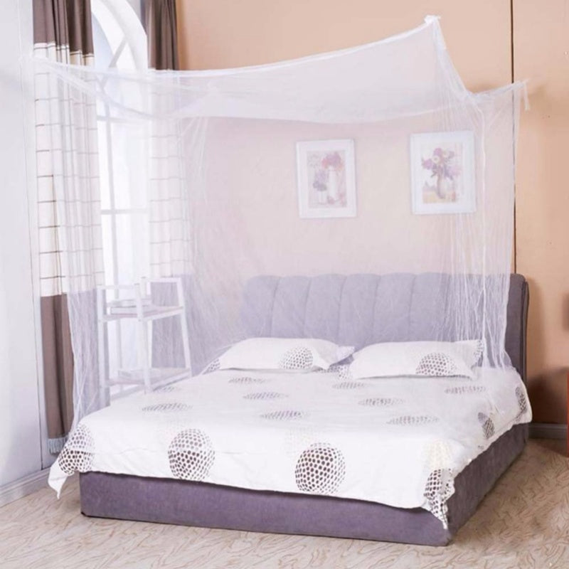 4-Corner Bed Canopy Mosquito Net – Bedroom & Camping | M / L / XL / 2XL