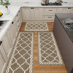 Kitchen Mat Flannel Soft Comfort Non-Skid Washable Farmhouse Floor Mat – Anti-Fatigue Kitchen Rug for Bathroom, Entryway & Indoor Use | Multiple Sizes