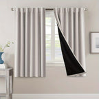 Blackout Curtains 2 Panels 100% Room Darkening 96 Inch Long – Triple Weave Thermal Insulated Back Tab & Rod Pocket Window Drapes for Bedroom & Living Room