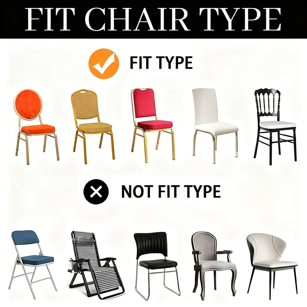 Stretch Spandex Chair Covers 6 12 Pack Machine Washable Wrinkle Resistant - Wedding Banquet Party Event Dining Chair Slipcovers Black White