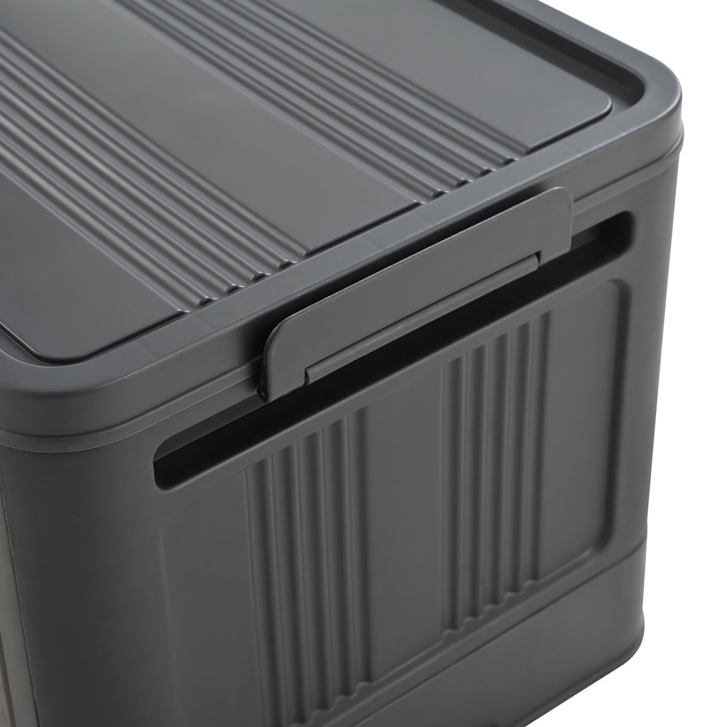 Collapsible Storage Locker with Locking Wheels – 4/5 Tier Double Door Plastic Bin Organizer, Stackable Space-Saving Storage Cabinet for Closet, Dorm, Office, Garage, Bedroom & Gym