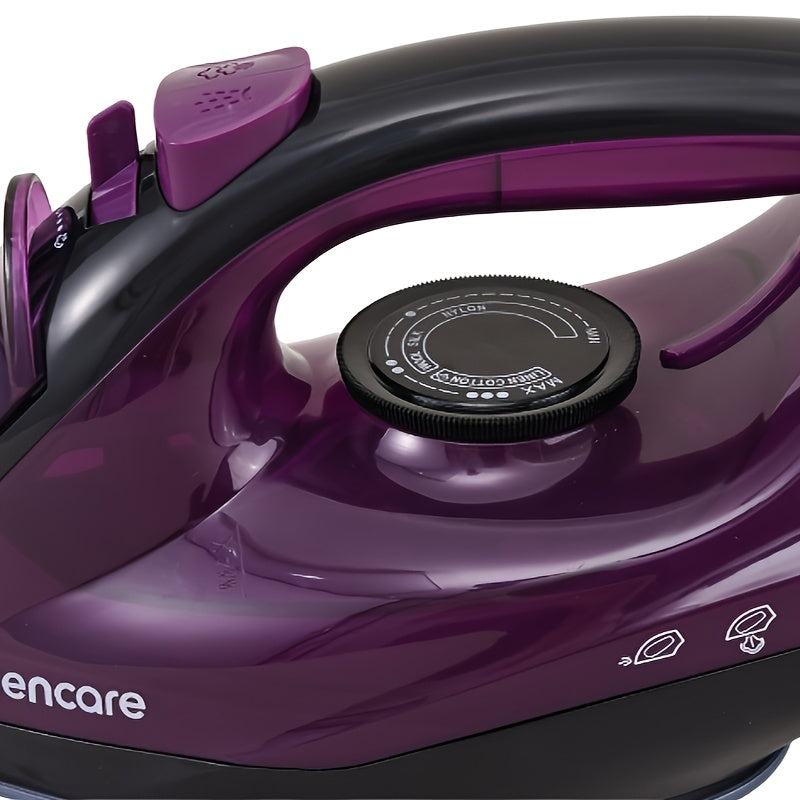 Handheld Clothes Steamer Non-Stick Soleplate – High-Pressure Anti-Calc, Adjustable Temp for Dry & Wet Clothes, Fast Heating Compact Steamer for Travel, Home & Office | Deep Purple
