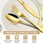 60-Piece Rainbow Titanium Flatware Set for 12 – Mirror Polished 304 Stainless Steel Cutlery with Knives, Forks & Spoons – Dishwasher Safe, Vibrant Colors – Gift for Thanksgiving & Christmas
