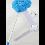 Ceiling Fan & High-Reach Dust Brush with Extension Rod – Detachable Washable Ultra-Fine Microfiber Cleaner for Fans, High Ceilings, Furniture & Cars, Blue