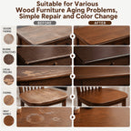 Wood Touch-Up Repair Paste with Brush – 4 Colors White, Light, Medium & Dark Brown for Scratches, Chips, Dents & Faded Wood on Floors, Cabinets, Doors, Tables & Chairs