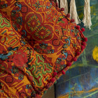 Moroccan Chair Cushion Seat Pad – Soft Bohemian Floor Cushion with Cover & Fiberfill, Multifunctional Indoor Outdoor Bench Pad, Hand Washable Decorative Home Decor for Living Room Bedroom, Valentine's Day Gift