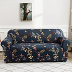 Stretch Sofa Cover Digital Print Floral – High-Stretch Polyester Non-Slip Machine Washable Telescopic Slipcover for 1 2 3 4 Seater Sofas, Contemporary Furniture Protector for Home & Office