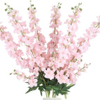 Artificial Delphinium Flowers 6pcs 33.5 Inch Long Stem Faux Snapdragon for Vase, Wedding, Home & Party Decor