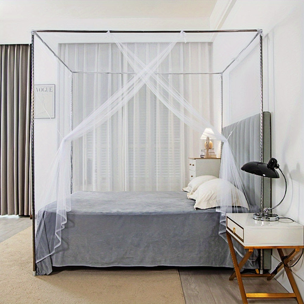 4-Corner Bed Canopy Mosquito Net – Bedroom & Camping | M / L / XL / 2XL