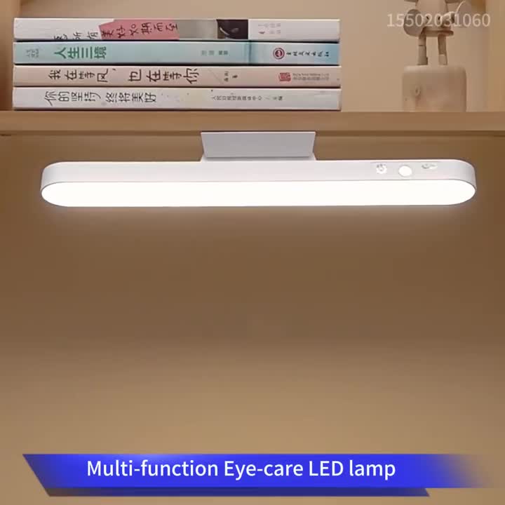 USB Rechargeable LED Desk Lamp Dimmable 3 Color Modes Hanging or Table Lamp with Remote for Reading Cabinet Closet Wardrobe Night Light