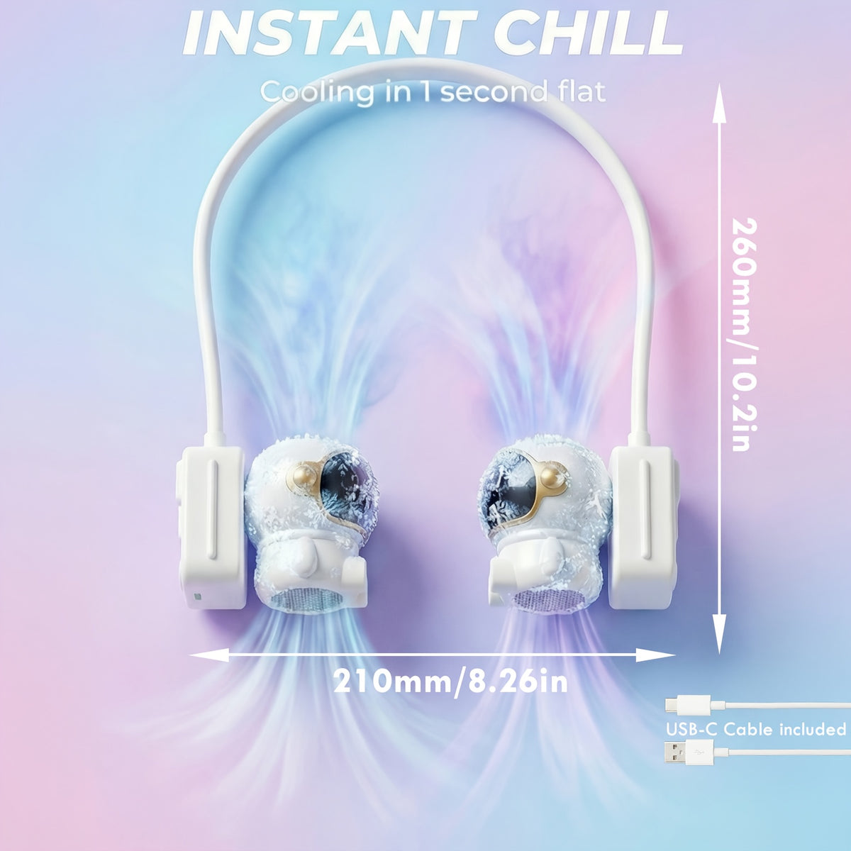 Neck Fan USB Rechargeable Hands-Free Wearable Bladeless Fan 3-Speed 360 Degree Adjustable Digital Display Quiet Cooling Fan for Outdoor Travel Office Student White Green Pink 1500mAh 3000mAh