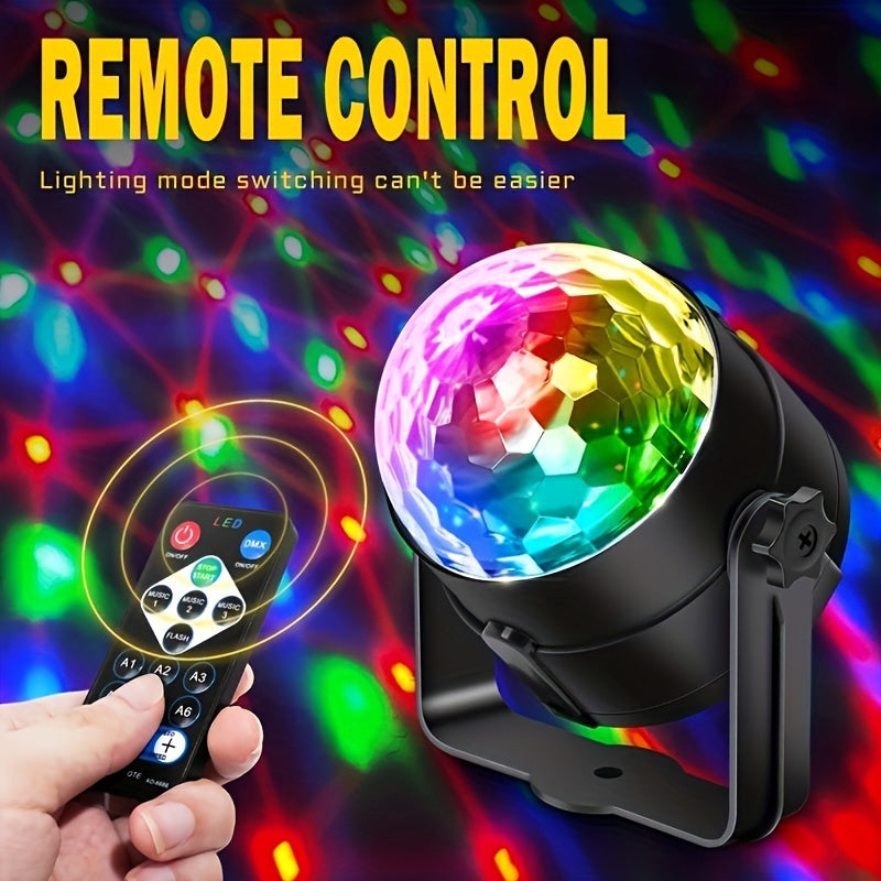 Party Lights with Remote Control, Disco Ball Strobe DJ Light for Dance Parties, Birthday Decorations & Home Room – Music Sync LED Effect – 2 or 4 Pack