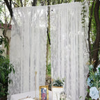 Vintage Floral Lace Sheer Curtains 2 Panels - Yarn-Dyed Dotted Netting Rustic Pastoral Semi-Sheer, 59" Wide Light Filtering Machine Washable for Living Room Kitchen Door Outdoor Wedding, White Green Black
