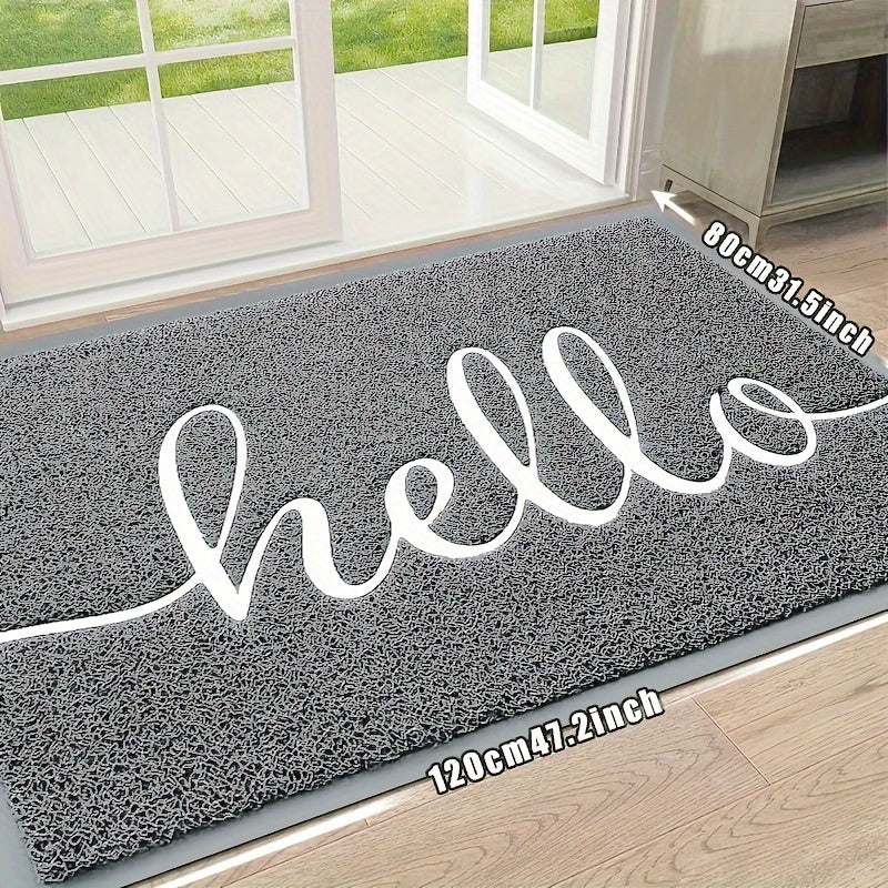 Non-Slip Absorbent Door Mat Indoor Outdoor Entrance Welcome Mat with Rubber Backing, Easy Clean Scrape Shoe Mud Rug for Front Door Patio