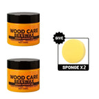Beeswax Wood Polish & Conditioner Set with Applicator Sponge – 4.05 oz, Nourishes & Protects Wooden Furniture, Floors, Guitars & Handicrafts