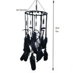 Gothic Bat Dreamcatcher Boho Wall Hanging – Spooky Halloween Decor with Handmade Bat Accents, Black Feathers & Spider Web Fiber for Bedroom, Dorm & Halloween Gift for Kids & Goth Lovers