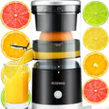 Rechargeable Electric Citrus Juicer USB-C – 45W Portable Juicer Machine for Orange, Lemon & Lime | BPA-Free | Includes Cleaning Brush | Black & Red