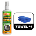 Heavy Duty Pot Grease Remover Spray with Microfiber Towel, Kitchen Degreaser for Cast Iron Pans Non-Stick Cookware Stove Top Oven, Quick-Acting Oil Cleaner with Nonslip Handle for Deep Kitchen Cleaning